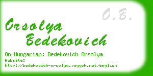 orsolya bedekovich business card